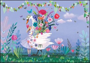 Mila Marquis Double Card | Woman with swan