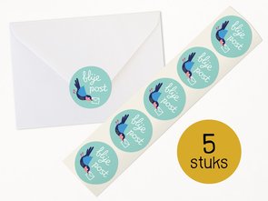 5x Sticker Blije Post (Mint) by Heleen van den Thillart