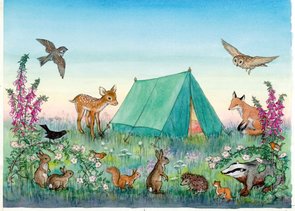 Postcard Molly Brett | Two In A Tent