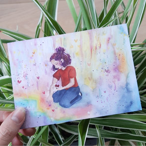 Postcard Ik wens je heel veel zonnestralen - Romyillustrations