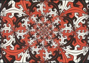 Museum Cards Postcard | M.C. Escher, Smaller and smaller