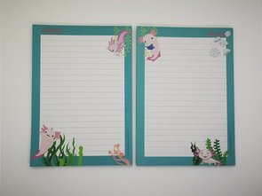 A5 Notepad Axolotl - by StationeryParlor