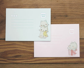 Envelopes Happy Go Lucky (Meow Meow) (2 designs)