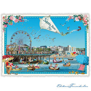 PK 1016 Tausendschön Postcard | USA - Santa Monica Peer