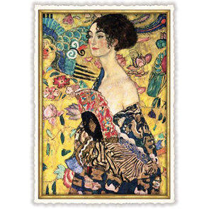 PK 962 Tausendschön Postcard | Gustav Klimt - Dame mit Fächer