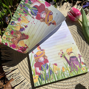 A5 Animals in the grass Notepad - Double Sided - Romyillustrations