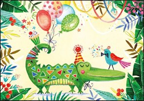 Rita Berman Wenskaart | Birthday  Crocodile
