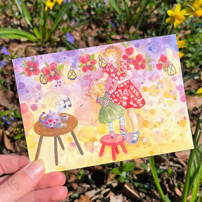 Postcard Lentedans - Romyillustrations