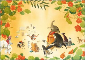 Gallery Cards Postcard | Alfabet, Olifant en orka, Charlotte Dematons