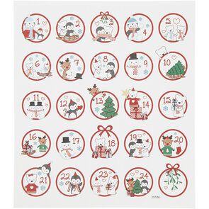 Seal Sticker mit Glitzerfolie | Weihnachtspolarer Spaß 1-24