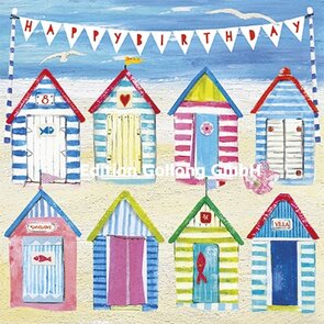 Carola Pabst Postcard | Happy Birthday (Beach Houses)