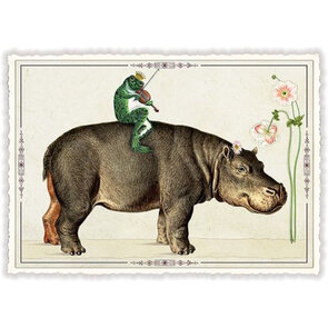 PK 995 Tausendschön Postcard | Hippo and Frog