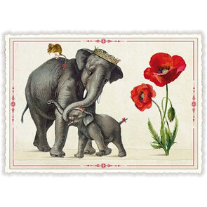 PK 998 Tausendschön Postcard | Mouse and Elephant