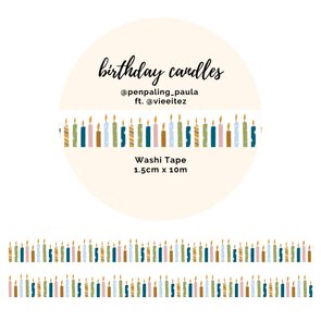 Washi Tape Birthday Candles by Penpaling Paula