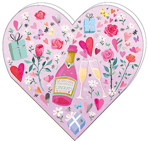 Heart Shaped Folded Card | Sparkling wine