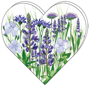 Heart Shaped Folded Card | Summer Flowers