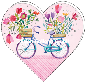 Mila Marquis Heart Shaped Folded Card | Bicycle