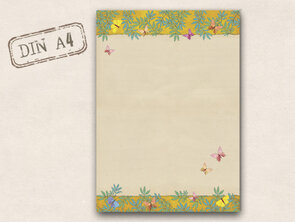 A4 Letter Paper Pad TikiOno | Gelber Sommer