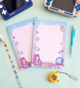 Kawaii Gamer A5 Notepad Double Sided by Dreamchaserart
