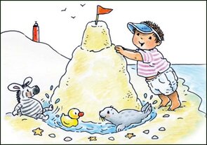 Museum Cards Postcard | Zandkasteel, Monica Maas