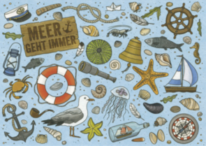 Search Postcard | Meer geht immer (Maritime Elemente)