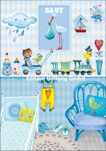 Mila Marquis Folded Card | Baby Room - Boy