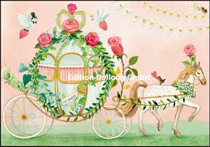 Mila Marquis Folded Card | Wedding carriage