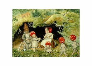 Elsa Beskow Postcard "Tomtebobarnen"