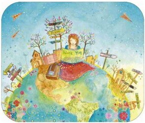 TV Art Postcard Jehanne Weyman | World Map