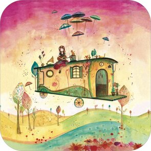 Jehanne Weyman Postcard | concert on the caravan