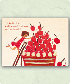 Organic Postcard - Kers op de taart