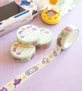 Kawaii Gamer Washi Tape - by Dreamchaserart