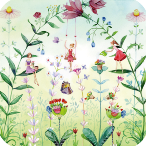 Postcard Kristiana Heinemann | Women on a meadow of flowers