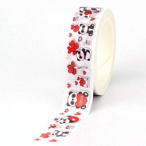 Washi Tape | Panda with Heart Balloons