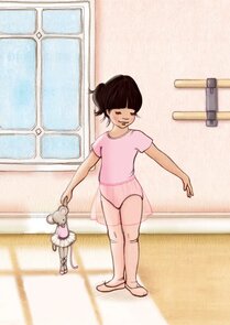 Postcard Belle and Boo | Ballet Studio