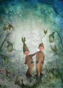 Postcard Bijdehansje | Budding Buddies