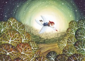 Postcard Bijdehansje | Nils Holgersson