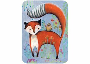 Santoro Eclectic Collection Double Postcard Santoro - The Fox And The Bird