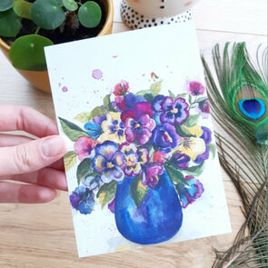 Postcard 'Violen' - Romyillustrations