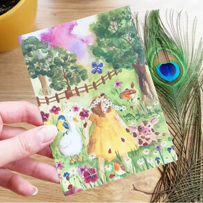 Postcard 'Little daisy' - Romyillustrations