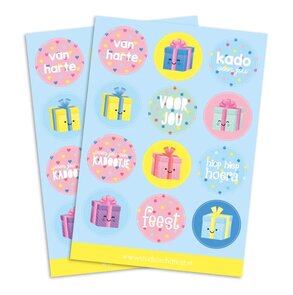 A5 Round Stickersheet Studio Schatkist | feest en kadootjes