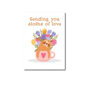 Postcard Craft Only Happy Things | Sloths of Love
