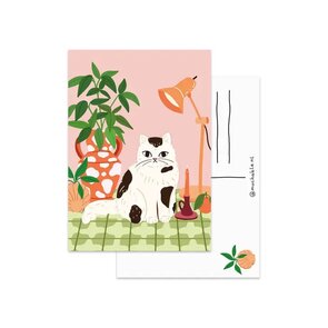 Postcard by Muchable - Cat on desk