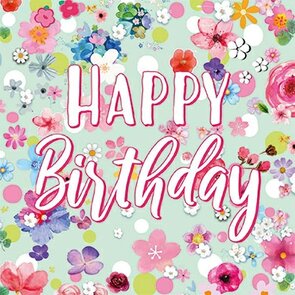 Sabina Comizzi Postcard | Happy Birthday (Flowers)