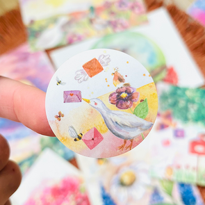 5x Sticker Postgans by RomyIllustrations