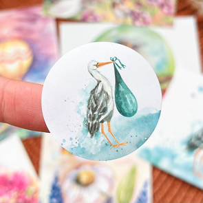 5x Sticker Ooievaar by RomyIllustrations