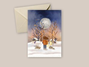 Postcard from Studio Poppybird - Lichtjes in de nacht