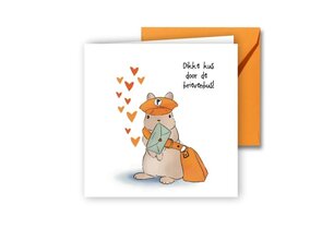 Greeting Card from Studio Poppybird - Dikke kus (door de brievenbus)