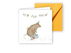 Greeting Card from Studio Poppybird - Hiep Hiep Hoera beer