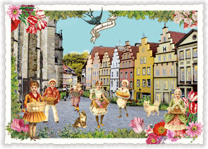 PK 1070 Tausendschön Postcard | Osnabrück, Markt